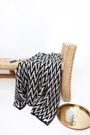 Tap Shoe & Rainy Day Chevron Print Extended Throw - Sunset Snuggles