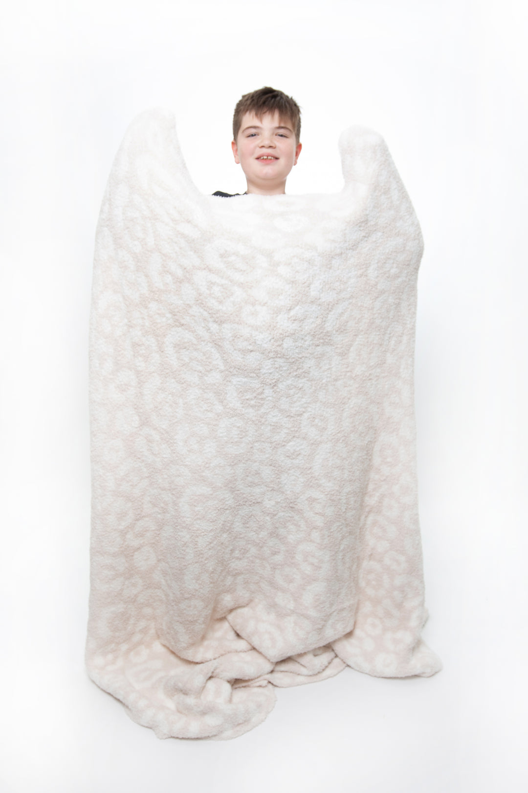 Blushing Beige & Off White Leopard 2.0 Print Extended Throw