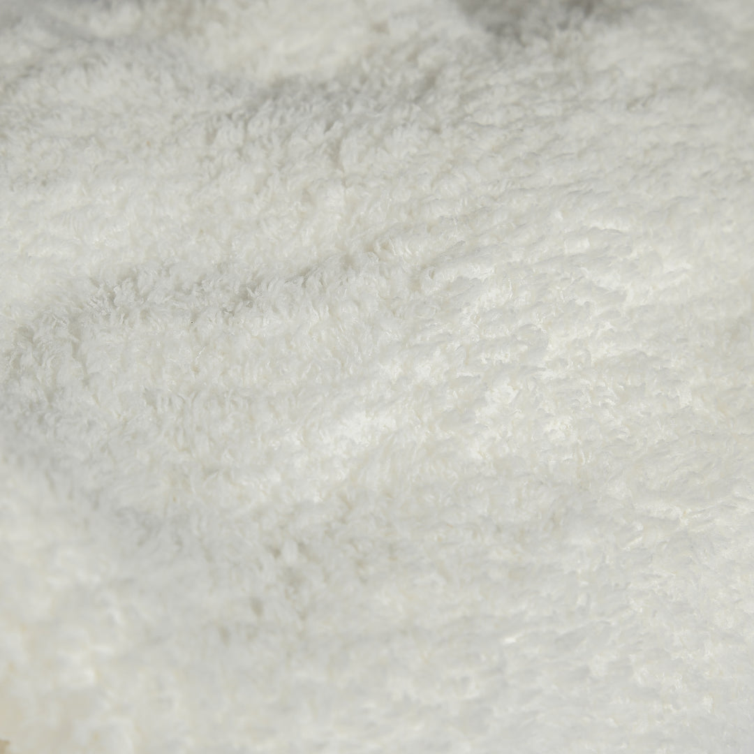 White Solid Double Layered Extended Throw