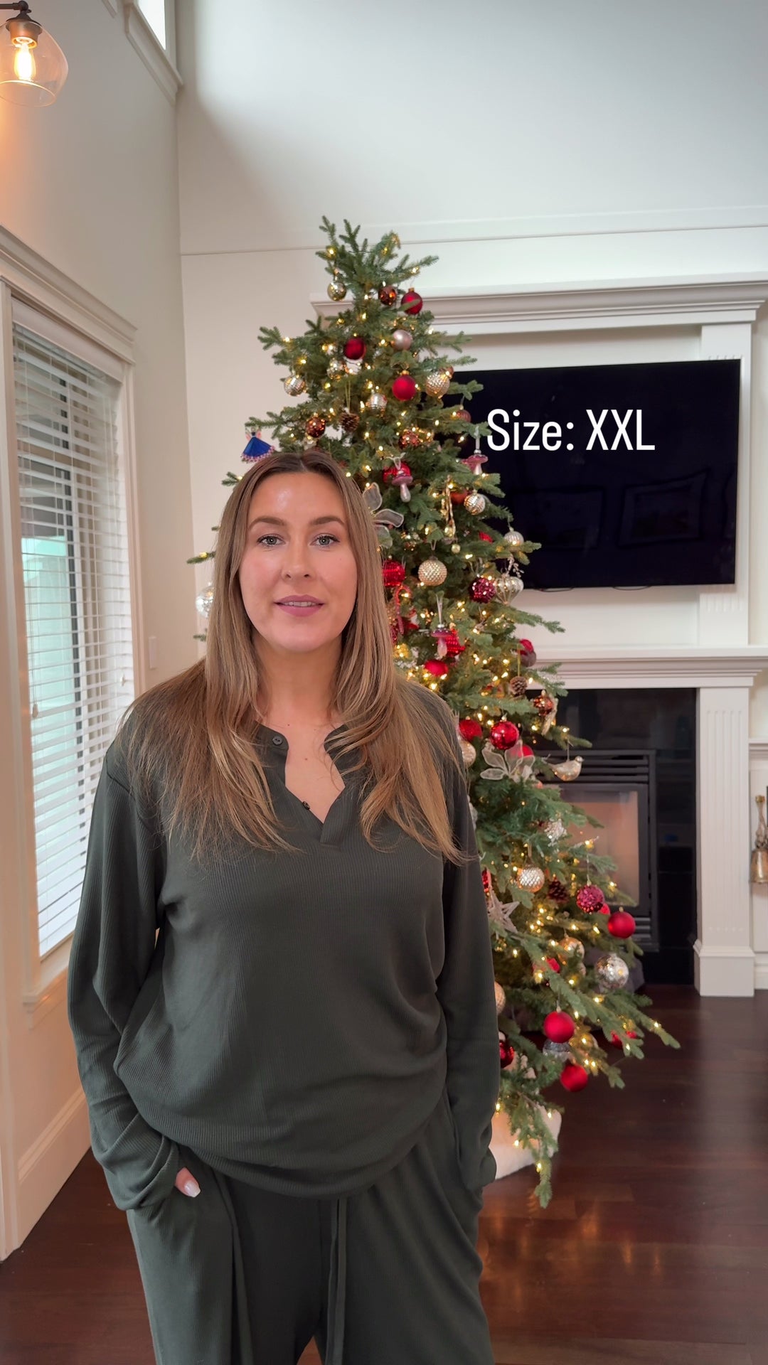 Deep Forest Green Waffle Unisex Long Pajama Set