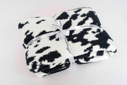 cow print black and white twin bed luxury plush blanket