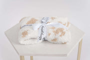 Tan & White Cow Print Lovey Baby Blanket