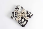 diamond tile shale and white lovey baby blanket 