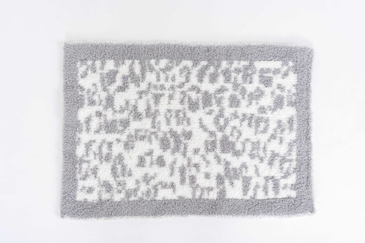Ultimate Grey & Cloud White Leopard Print Toddler Blanket