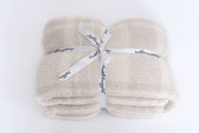 plaid sea salt baby's breath extended throw blanket