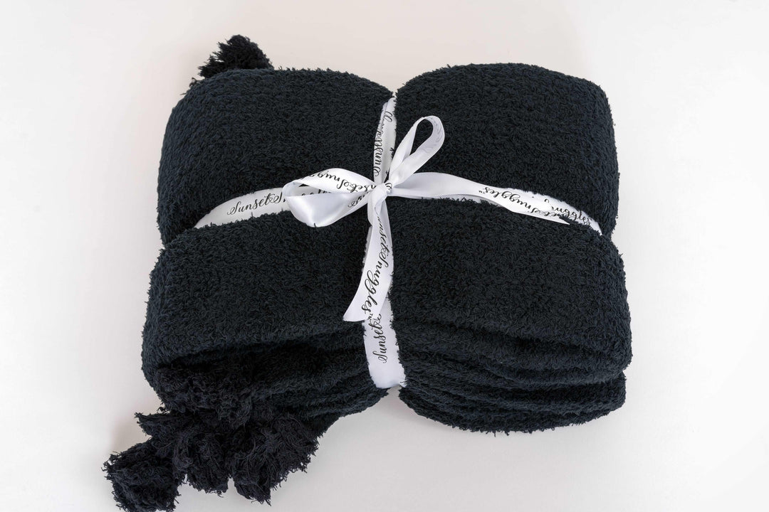 tassel onyx standard throw blanket