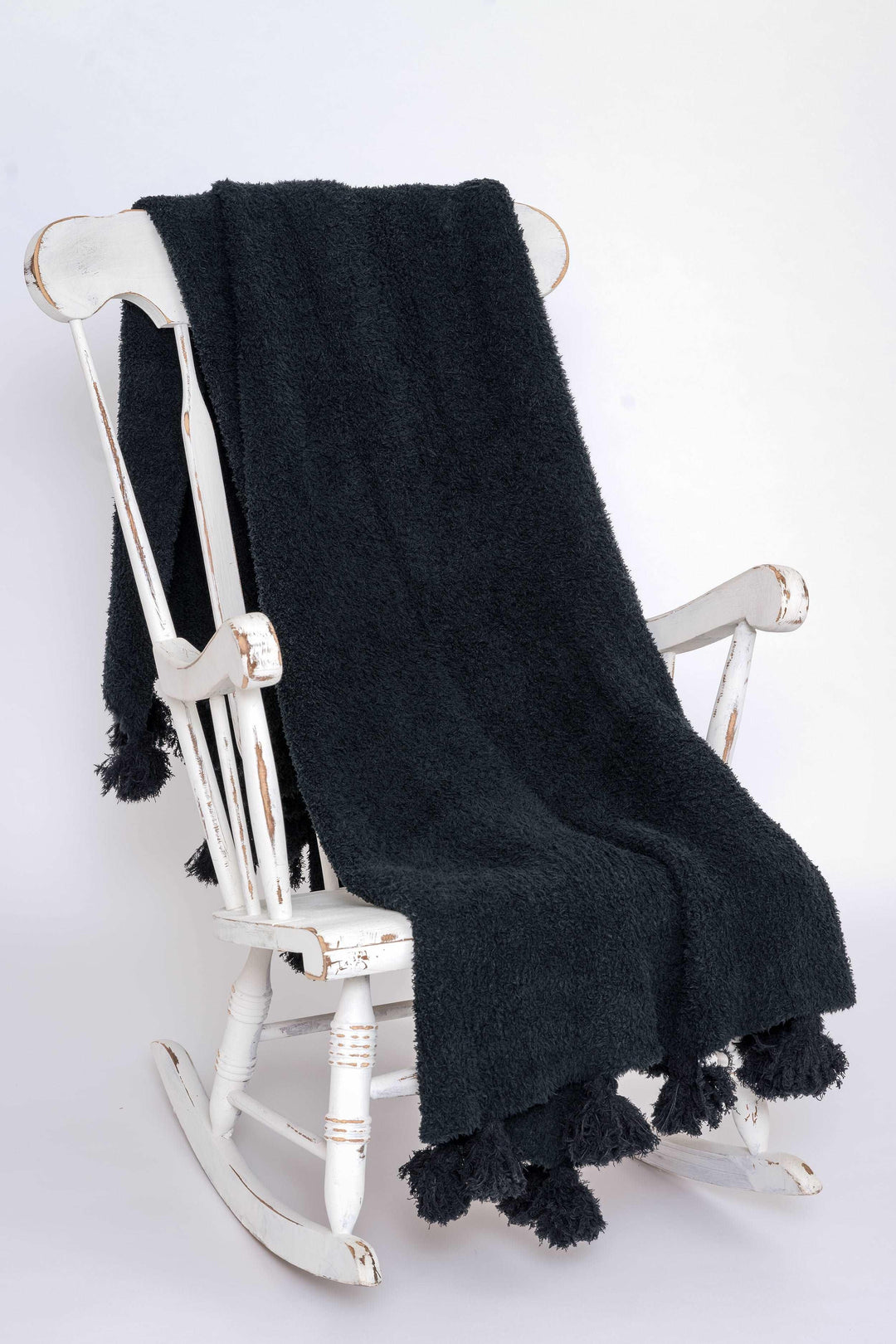 tassel onyx standard throw blanket