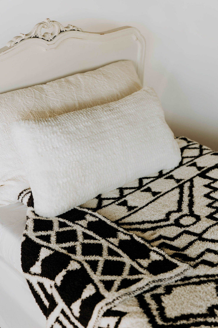 Shale & White Diamond Tile Twin Bed - Sunset Snuggles