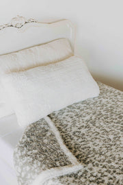 Ultimate Grey & Cloud White Leopard Twin Bed - Sunset Snuggles