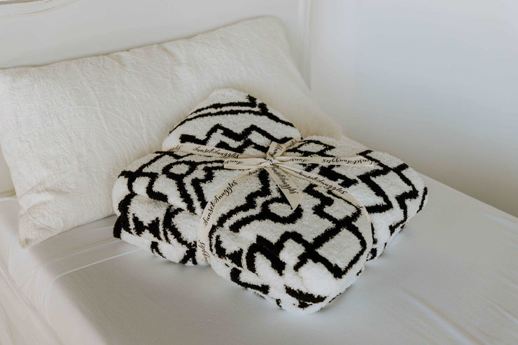 Shale & White Diamond Tile Twin Bed - Sunset Snuggles