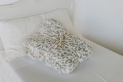 Ultimate Grey & Cloud White Leopard Twin Bed - Sunset Snuggles